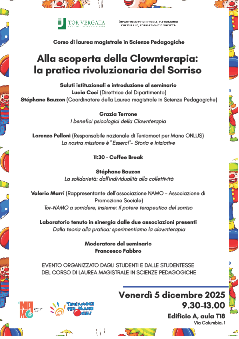 locandina convegno Sulla Clownterapia